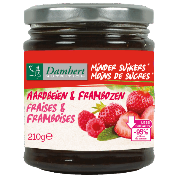 Damhert Low Carb Confituur framboos/aardbei