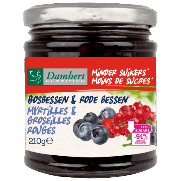Damhert Low Carb Confituur bosbessen & rode bessen