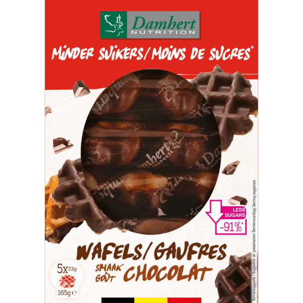 Damhert Minder Suikers Wafels Chocoladesmaak