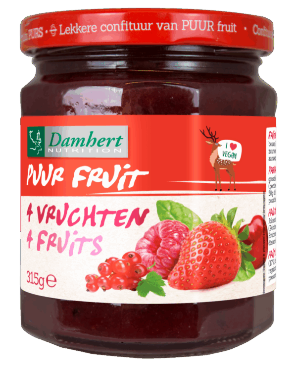 Damhert Puur Fruit Confituur 4 Vruchten
